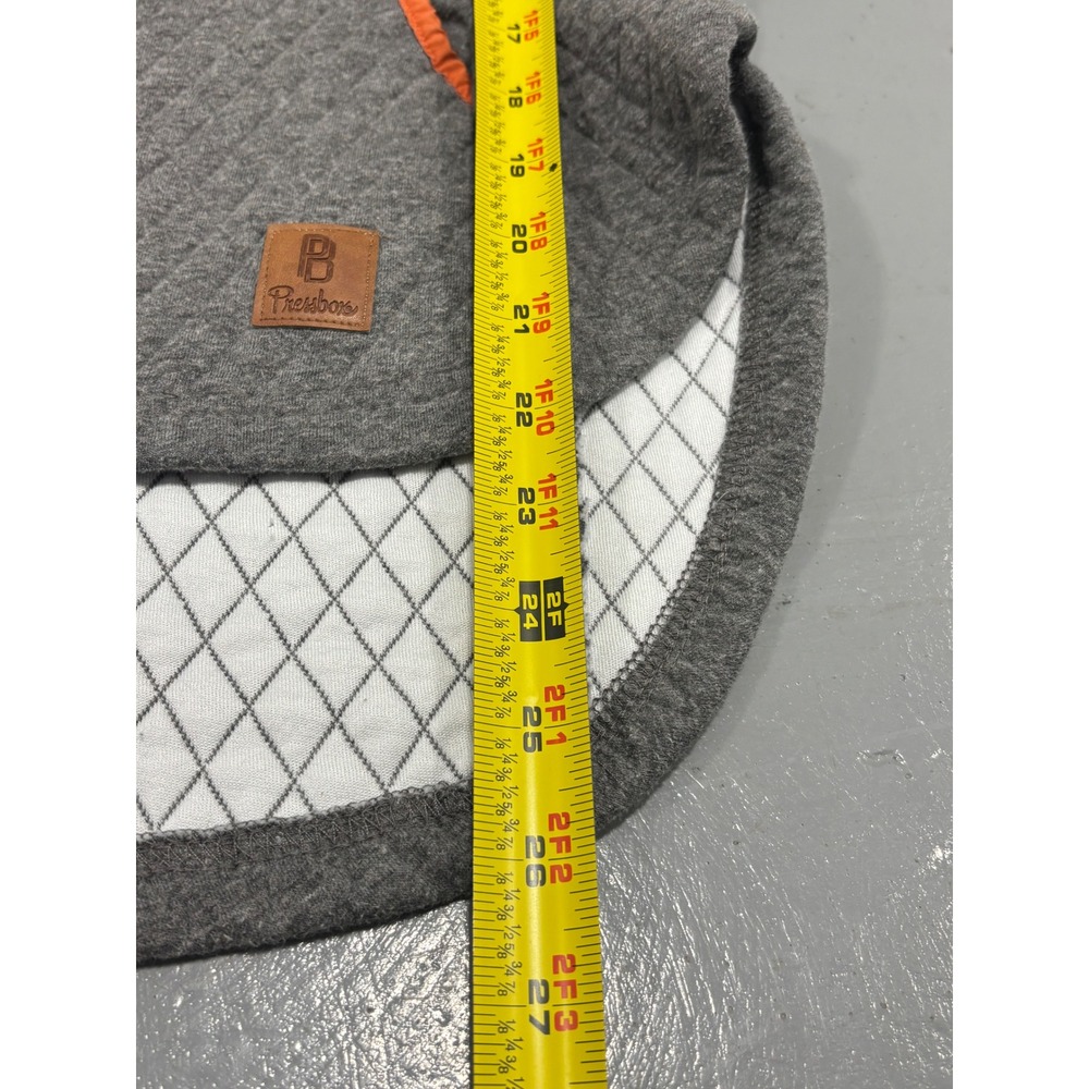 Pressbox Texas Longhorns Quilted Pullover Sweatshirt Grey‎ Orange Small NCAA - Picture 6 of 7